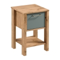 Nightstand MENTA 42x59 cm Wotan oak/green