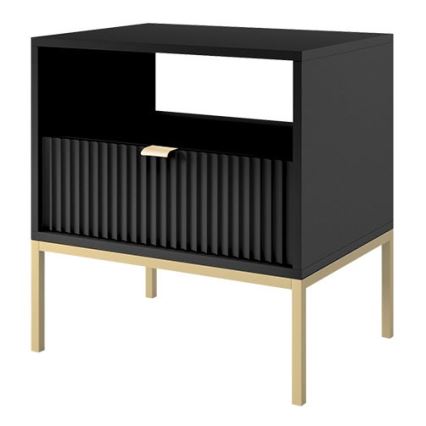 Nightstand NOVA 56x54 cm black/gold