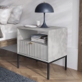 Nightstand NOVA 56x54 cm grey/black