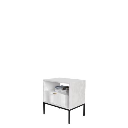 Nightstand NOVA 56x54 cm white/black