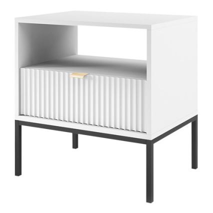 Nightstand NOVA 56x54 cm white/black
