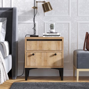 Nightstand ORABELLA 51x45 cm brown