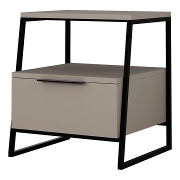 Nightstand ORI Black/Taupe