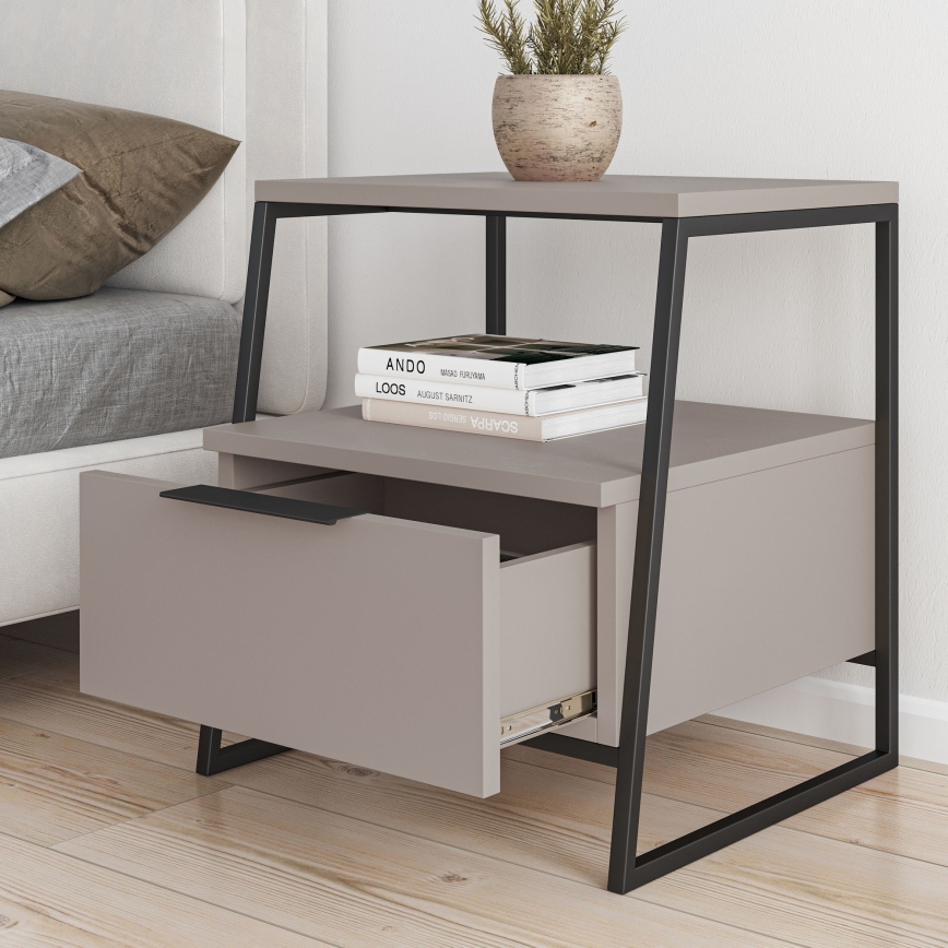 Nightstand ORI Black/Taupe