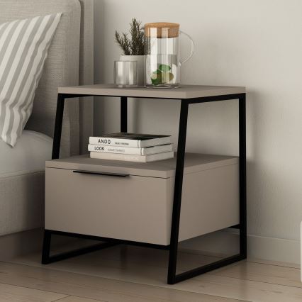 Nightstand ORI Black/Taupe