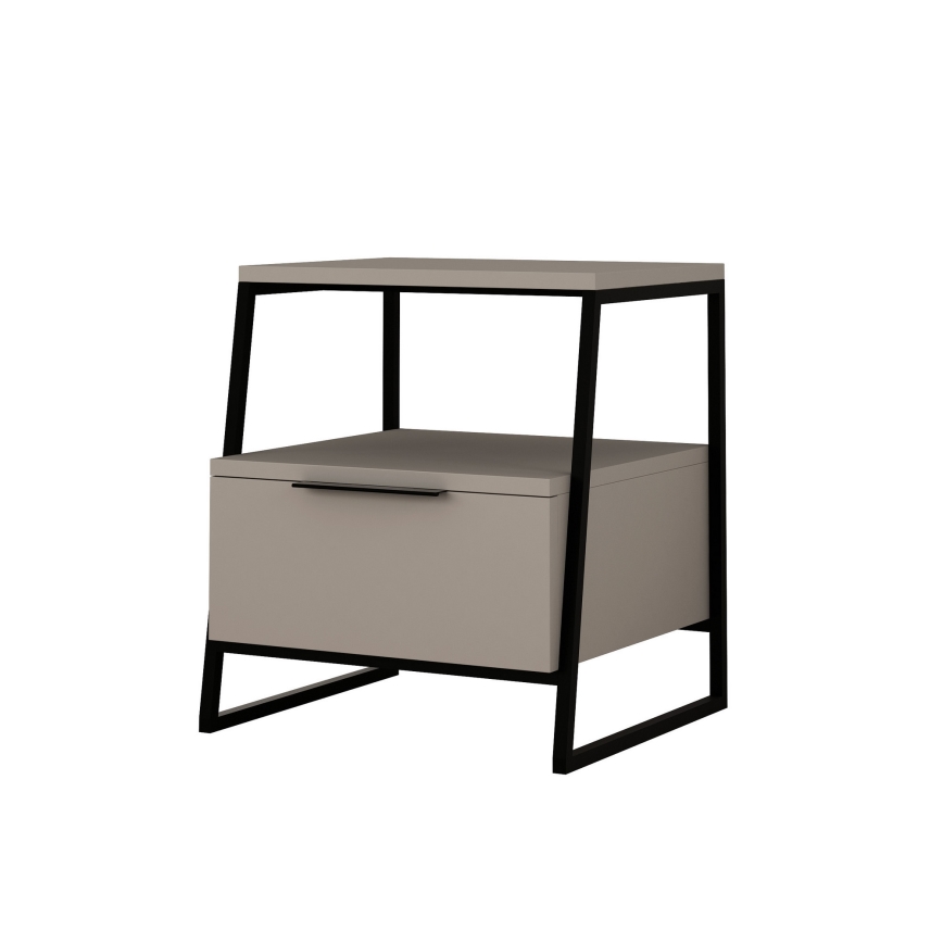Nightstand PAL 50x45 cm black/grey