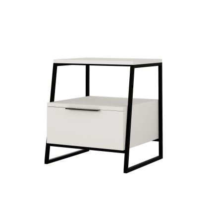 Nightstand PAL 50x45 cm white/black