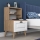 Nightstand RANI 45x74,4 cm white/brown
