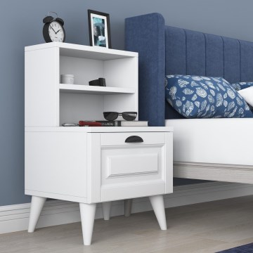 Nightstand RANI 45x74,4 cm white