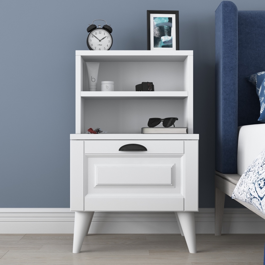 Nightstand RANI 45x74,4 cm white