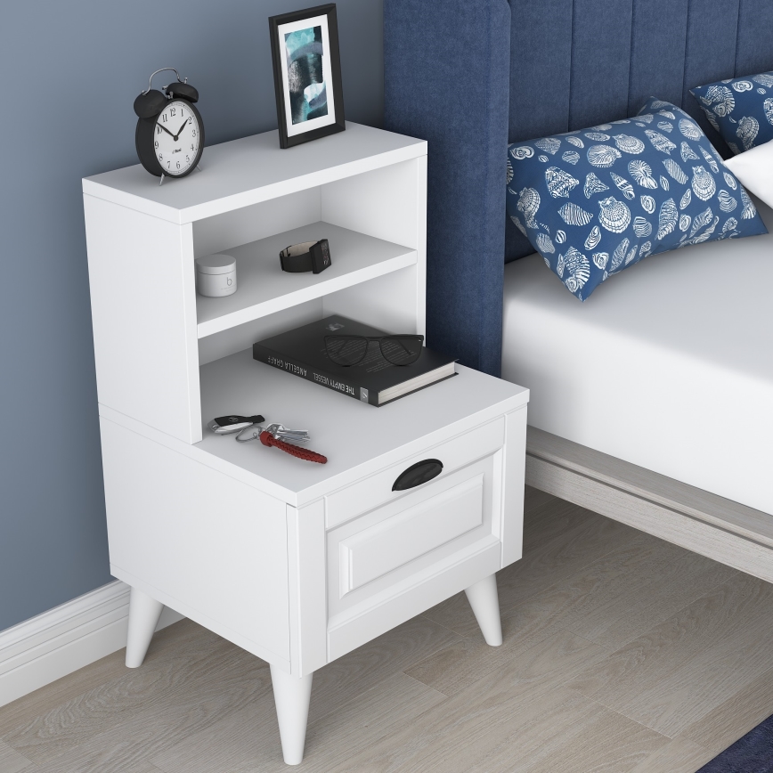 Nightstand RANI 45x74,4 cm white