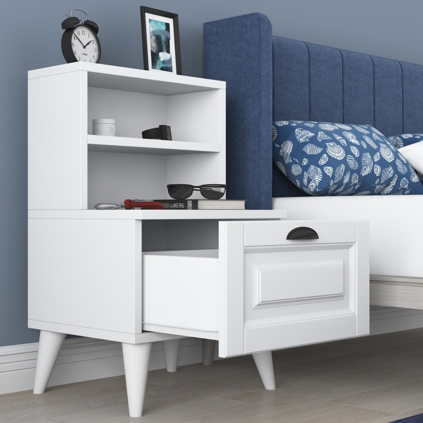 Nightstand RANI 45x74,4 cm white