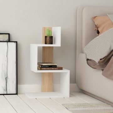 Nightstand ROSIE 72x42 cm white/oak
