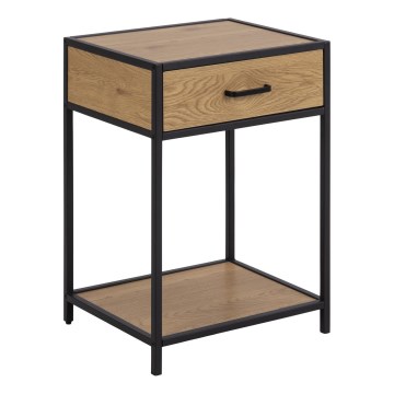 Nightstand SARON oak/black