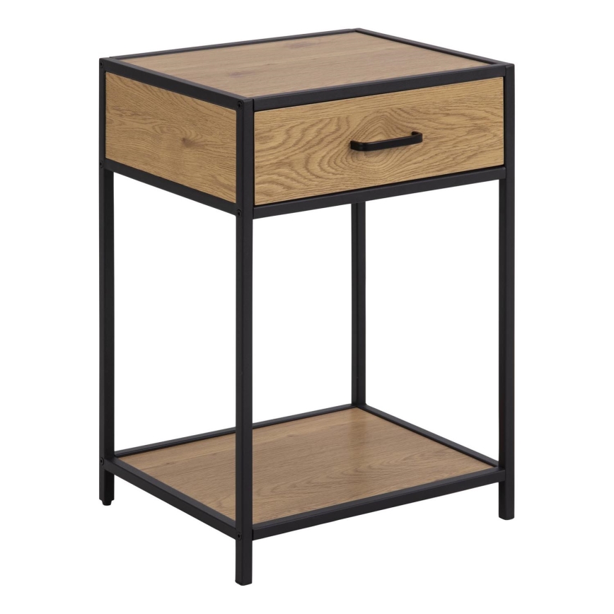 Nightstand SARON oak/black