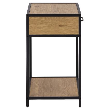 Nightstand SARON oak/black
