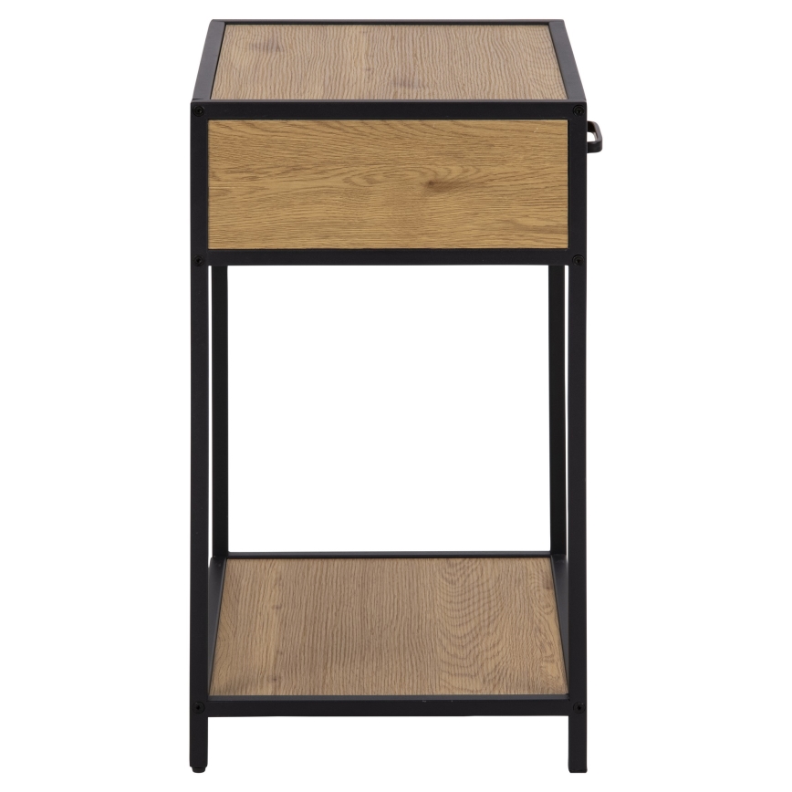 Nightstand SARON oak/black