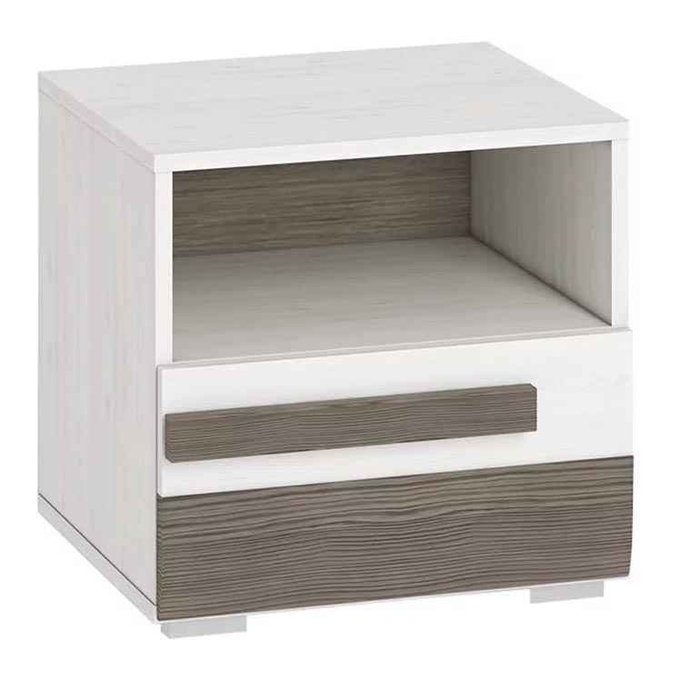 Nightstand SARPA 45x46 cm white/brown