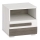 Nightstand SARPA 45x46 cm white/brown