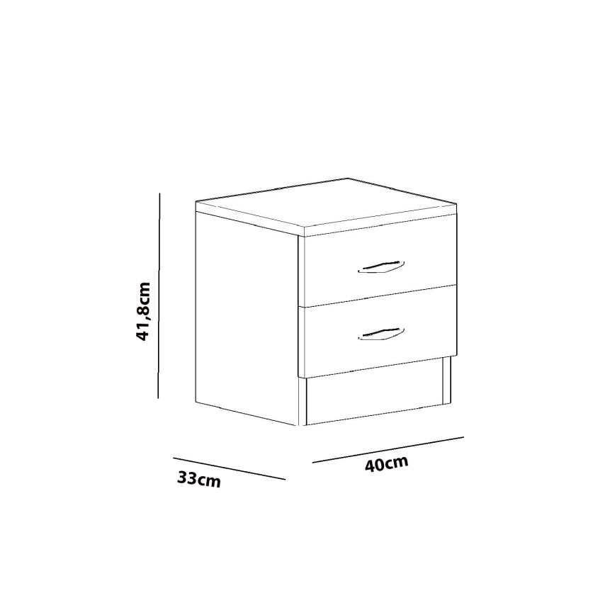 Nightstand SINE 42x40 cm white