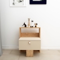 Nightstand SNEKER 60x48,6 cm beige/pine atlantic