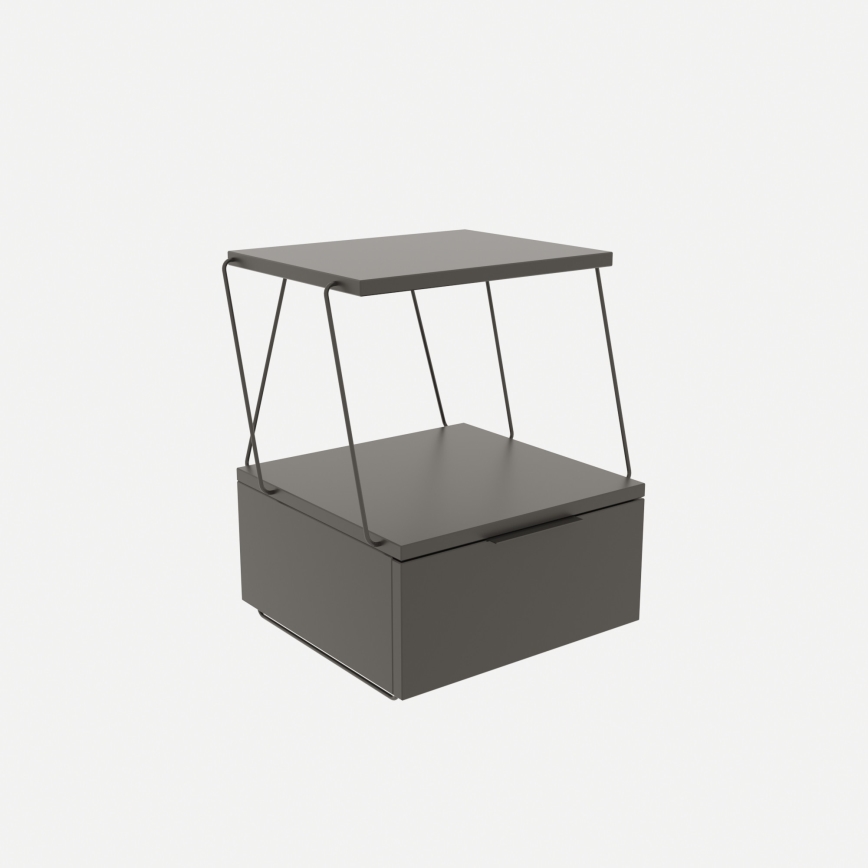 Nightstand TEKOBA 52x42 cm anthracite