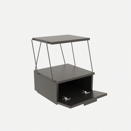 Nightstand TEKOBA 52x42 cm anthracite
