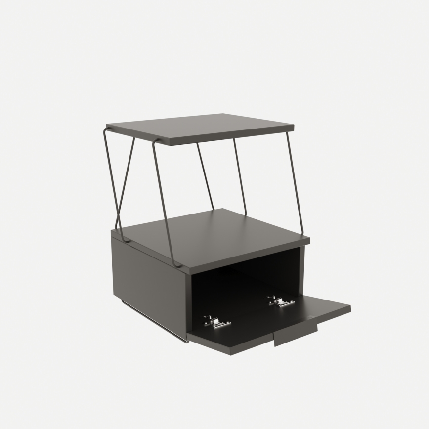 Nightstand TEKOBA 52x42 cm anthracite
