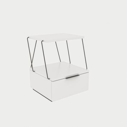 Nightstand TEKOBA 52x42 cm white