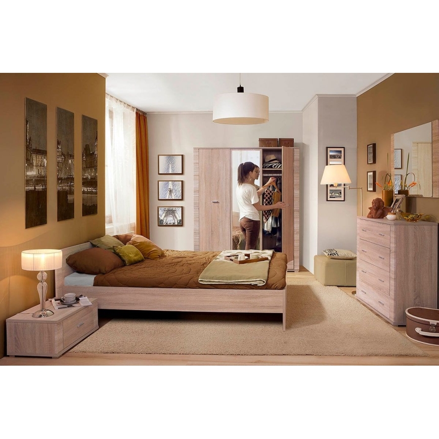 Nightstand THEMO 29x63 cm oak Sonoma