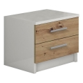Nightstand TOD white/oak artisan
