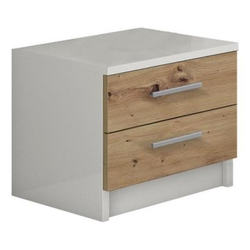 Nightstand TOD white/oak artisan