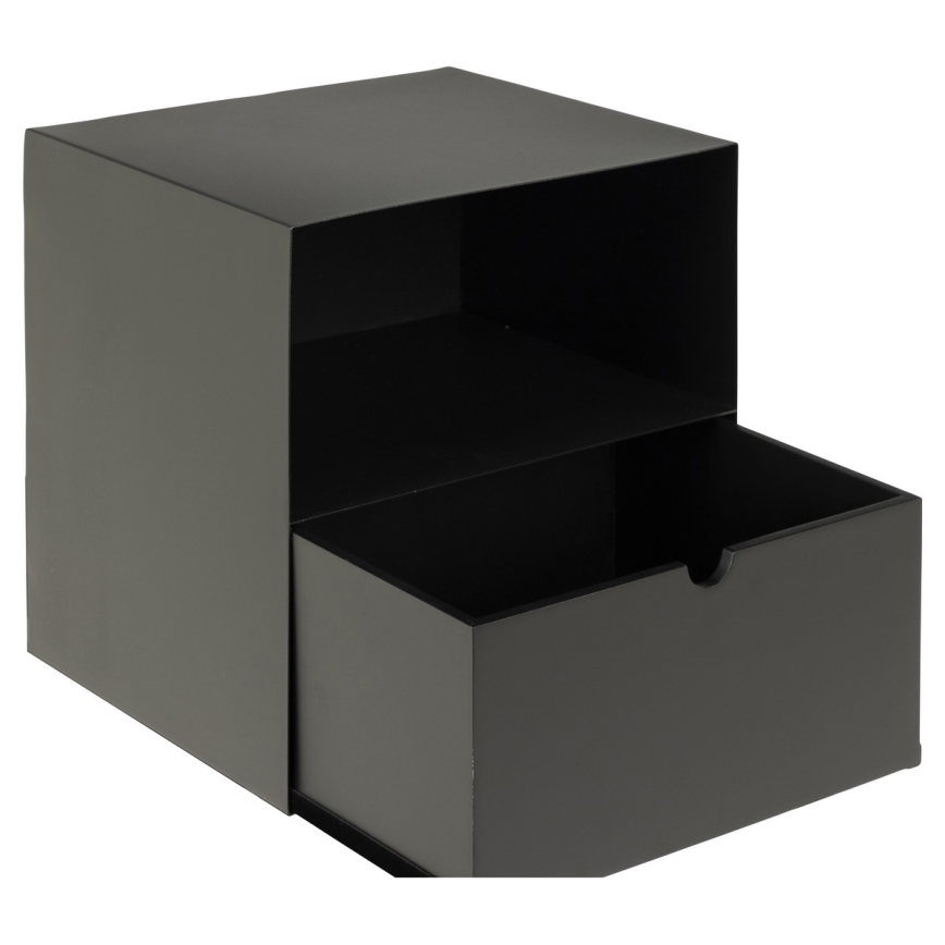 Nightstand with wall mounting option BEKIM black