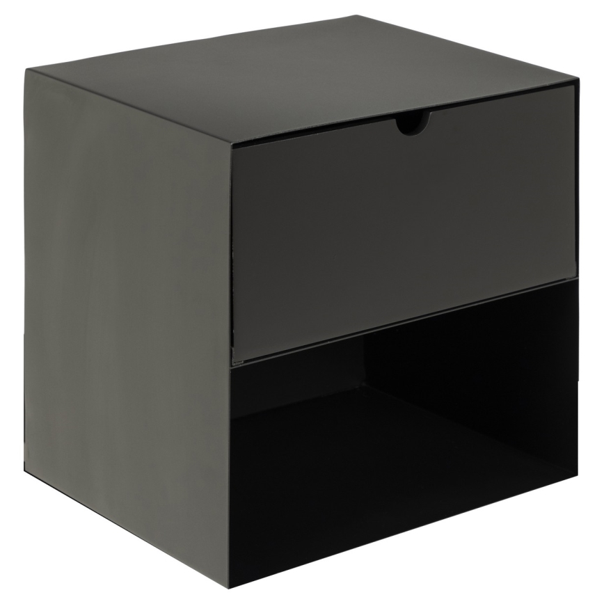 Nightstand with wall mounting option BEKIM black
