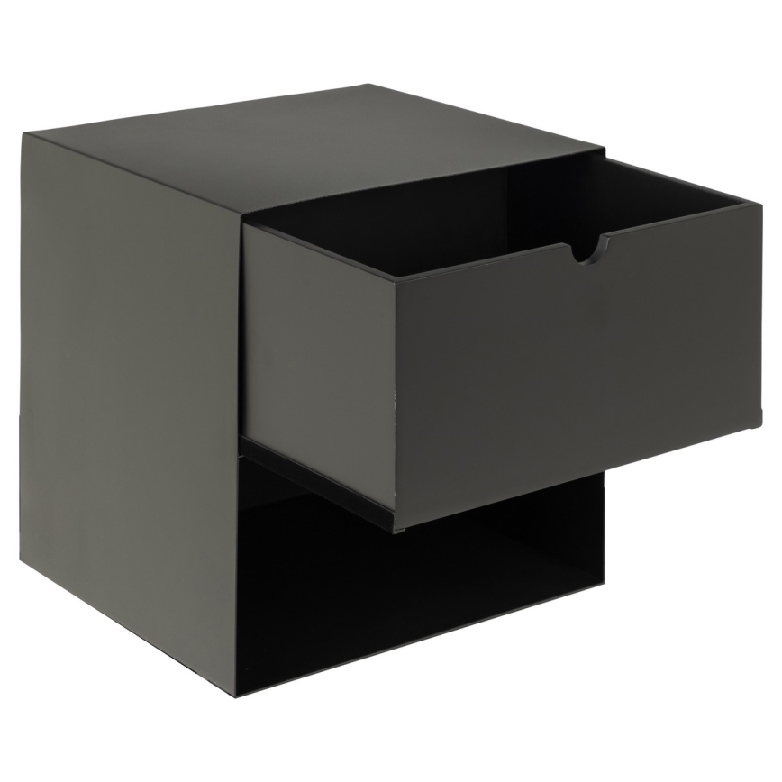 Nightstand with wall mounting option BEKIM black