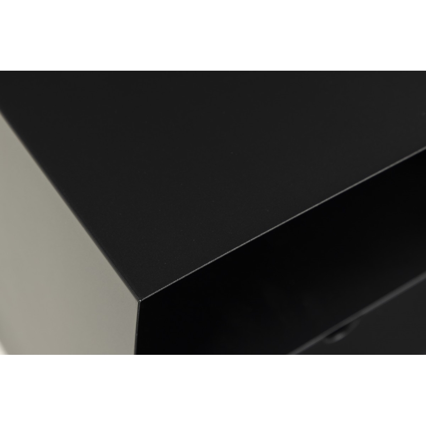 Nightstand with wall mounting option BEKIM black