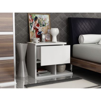 Nightstand YASSO 36,8x46,8 cm white