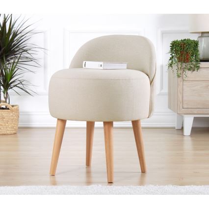 NIKI Ottoman Ø 46 cm, Cream