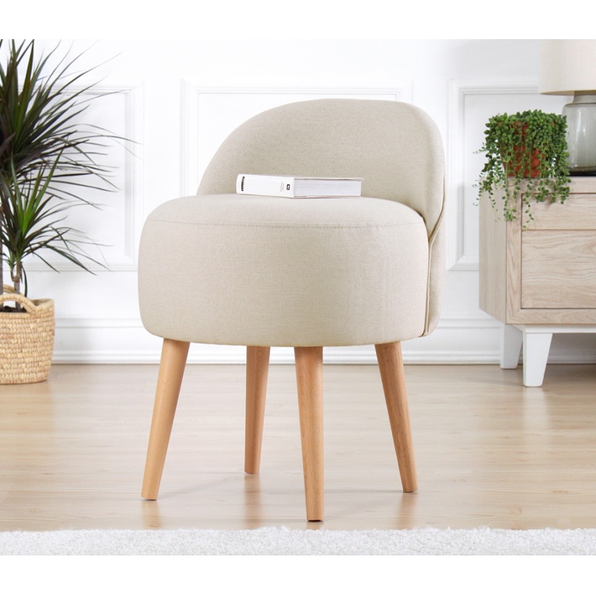 NIKI Ottoman Ø 46 cm, Cream