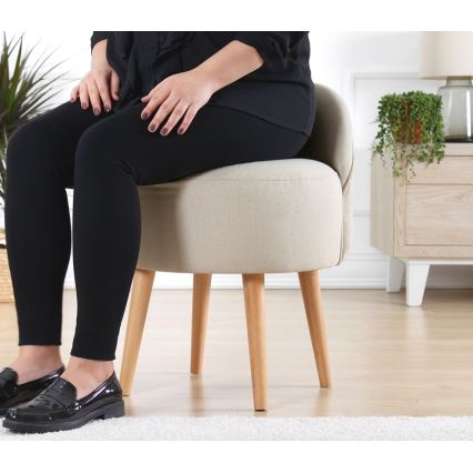 NIKI Ottoman Ø 46 cm, Cream