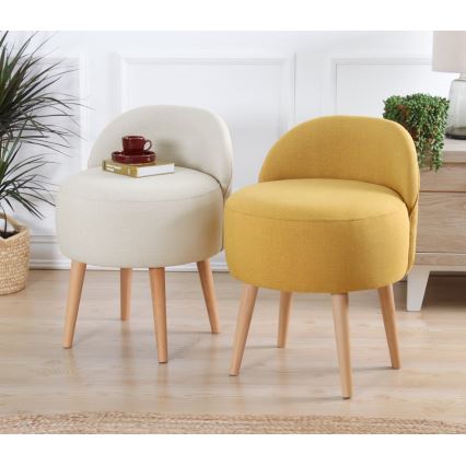 NIKI Ottoman Ø 46 cm, Cream