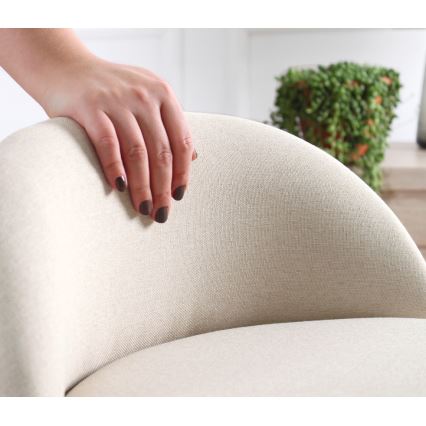 NIKI Ottoman Ø 46 cm, Cream