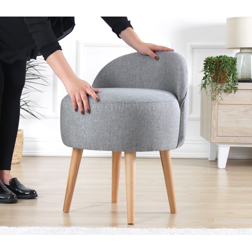 NIKI Ottoman Ø 46 cm, Gray