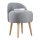 NIKI Ottoman, Ø 46 cm, Grey