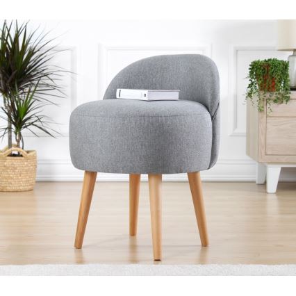 NIKI Ottoman, Ø 46 cm, Grey