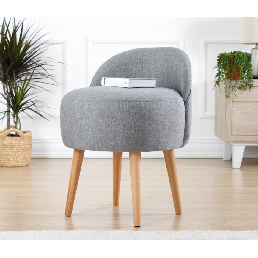NIKI Ottoman, Ø 46 cm, Grey