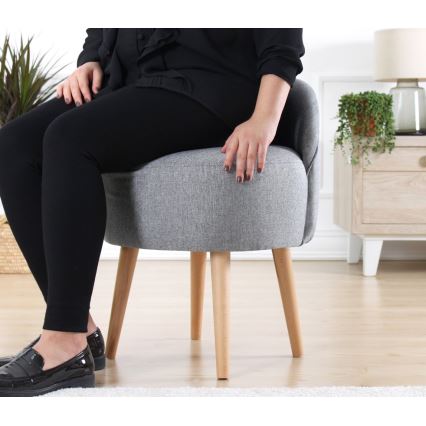 NIKI Ottoman, Ø 46 cm, Grey