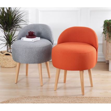 NIKI Ottoman, Ø 46 cm, Grey