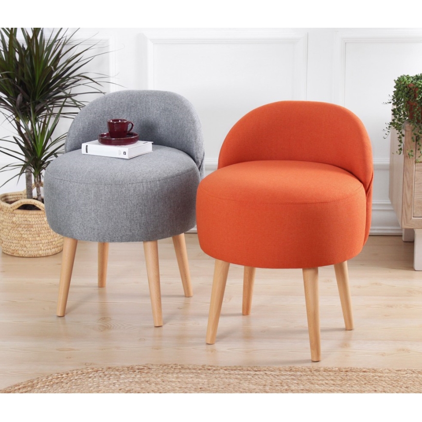 NIKI Ottoman, Ø 46 cm, Grey