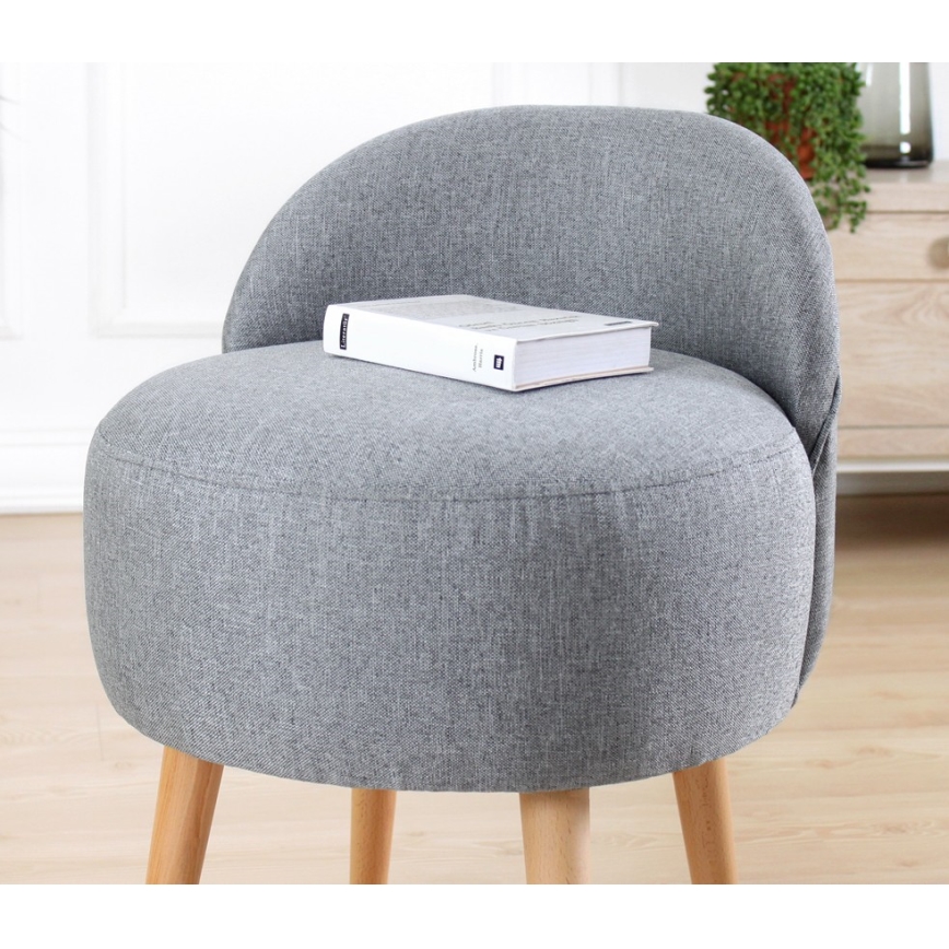 NIKI Ottoman, Ø 46 cm, Grey